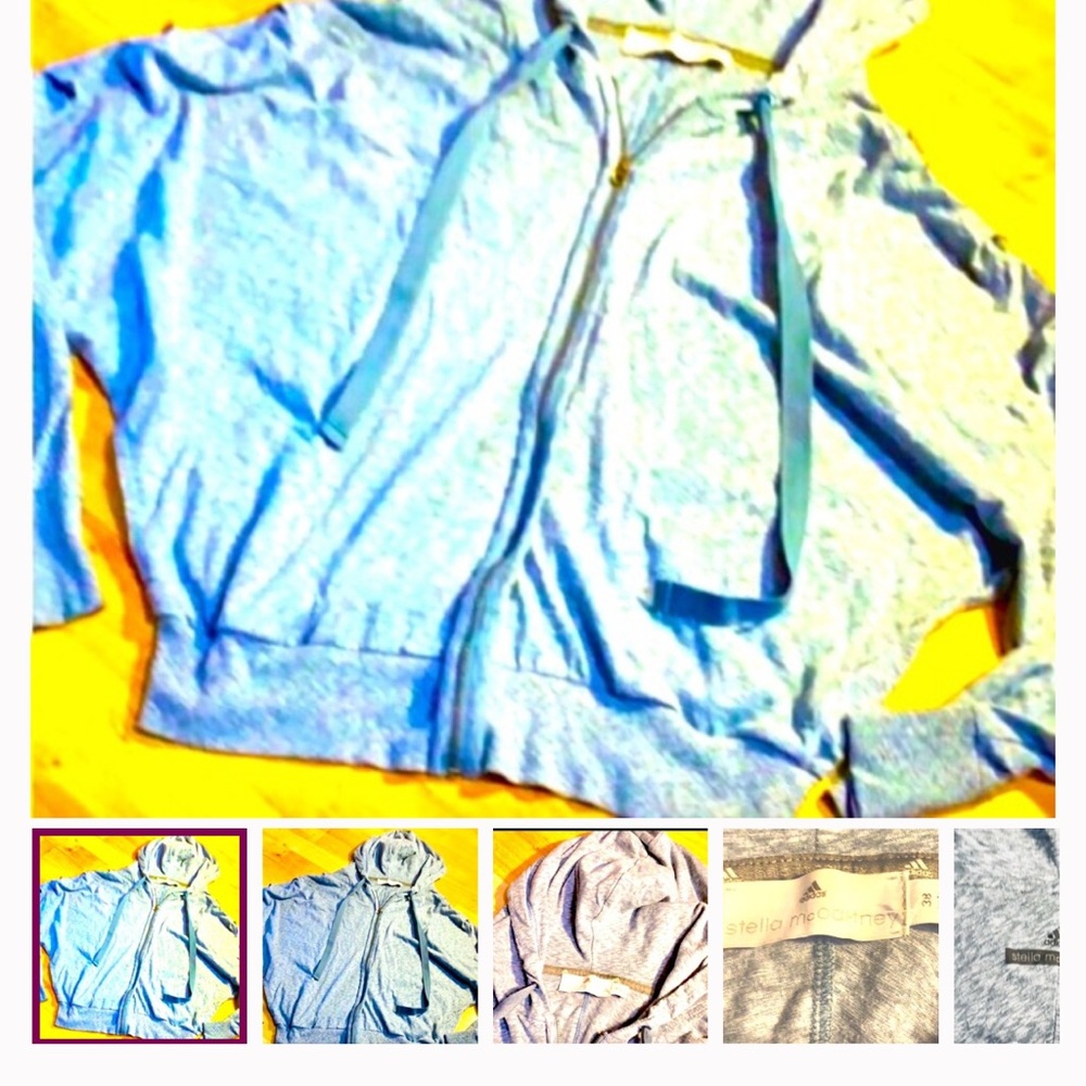 Stella McCartney sport. Activewear Light Blue Hoodie Comfy casual,side pockets